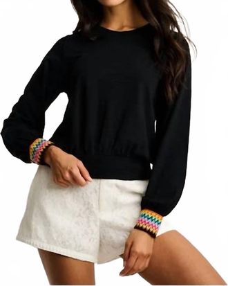 Lisa Todd Love Bond Cotton Tee In Black