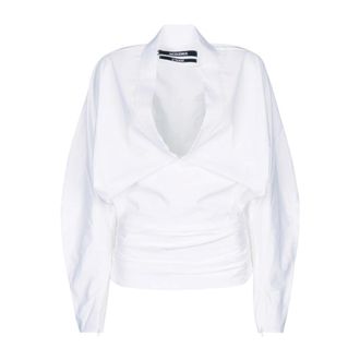 Jacquemus La Blouse Colombe - Dames - Blouses & Shirts - Wit - Maat: XS Katoen