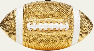Judith Leiber Crystal Football Minaudiere Bag