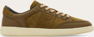 Ferragamo Men Low-top sneaker with signature Brown Size 10.5