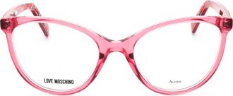Love Moschino MOL574 Cat Eye Plastic Frame Eyeglasses - Pink