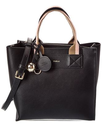Furla Divide Leather-Trim Tote