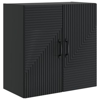 vidaXL Armario De Pared Negro 59 X 31 X 60 Cm Madera De Ingenier&iacute;a Vidaxl