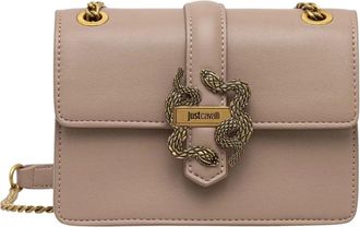 Just Cavalli Schoudertas - Dames - Schoudertassen - Beige - ONE Size - Leer - Tassen