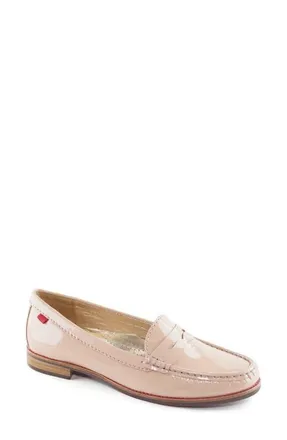 Marc Joseph New York East Village Patent Leather Penny Loafer in Nude Patent at Nordstrom, Size 10.5