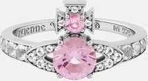 Vivienne Westwood Ismene Ring Platinum-white-pink-cz Platinum-white-pink-cz Unisex