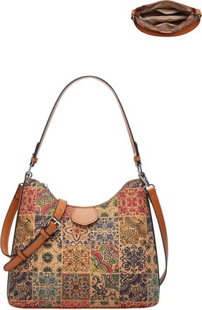 Generic Cork Shoulder Bag for Women Bohemian Style Vintage Crossbody Handbag Hobo Satchel Purse, B-2