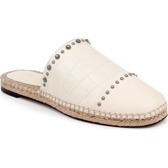 L'agence Helenor Croc Embossed Mule in Ecru at Nordstrom Rack, Size 6.5