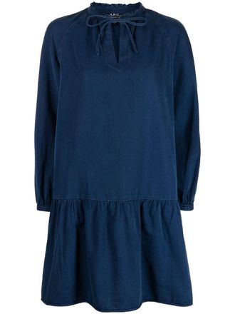 A.P.C. Jurk van katoenmix - Blauw