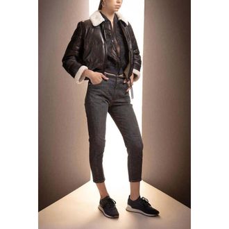 Brunello Cucinelli Black Classic Denim Cropped Trousers, Brand Size 46 (US Size 12)