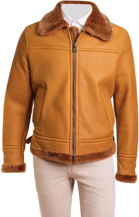 Hettabretz Leather Belted Shearling Overcoat