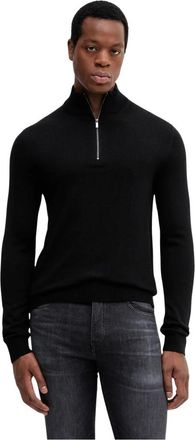 Michael Kors Maglione con mezza zip in lana - - Knitwear - Uomo - Nero - M