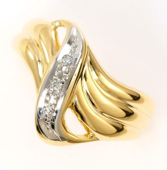 C&A Platinum Yellow Gold Yellow Gold (18K) Platinum 900 Band Ring (Pre-Owned)