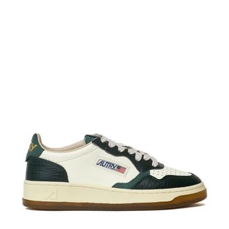 Autry Marshmallow Medalist Low Crocodile-Patterned Leather Sneakers