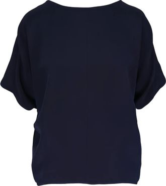 Zero + Maria Cornejo Rio short-sleeve round-neck top - Blauw