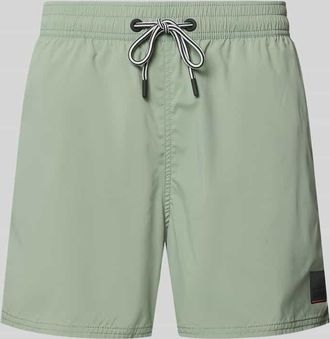 Bogner Straight Fit Badeshorts mit Tunnelzug in Schilf, Gr&ouml;&szlig;e 48