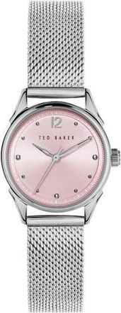 Ted Baker Luchiaa Mesh Strap Watch, 27mm in Silver at Nordstrom Rack
