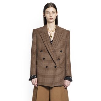 Chlo&eacute; Houndstooth Wool Blazer