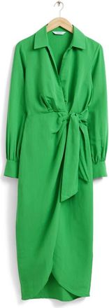 & Other Stories La Dorinda Long Sleeve Dress in Green at Nordstrom Rack, Size 12