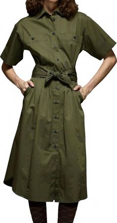 Love Binetti Julia Midi Dress In Moss