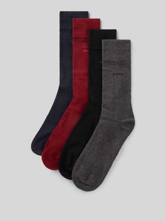 HUGO BOSS Socken aus Baumwoll-Mix im 4er-Pack mit Geschenkbox in Bordeaux, Gr&ouml;&szlig;e 40-46