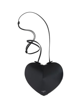 Alaia Womens Shoulder Bag Coeur Black Calf Leather