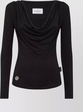 Philipp Plein fitted cowl neck long sleeve sweater