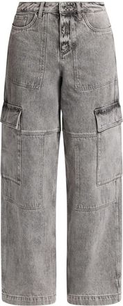 Michael Kors wide-leg cargo jeans - women - Cotton - 4 - Grey