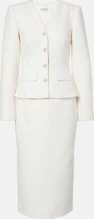 Self Portrait Bridal boucle midi dress