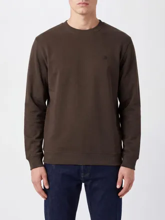 Dondup Felpa girocollo in cotone con logo a contrasto