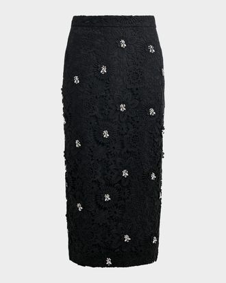 Essentiel Jourget Floral Lace Pencil Skirt