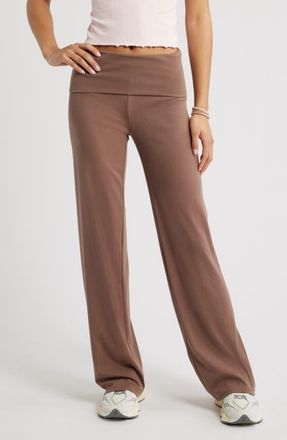 BP. Foldover Leggings in Brown Quartz at Nordstrom, Size Xx-Small