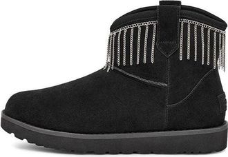 UGG (WMNS) UGG Classic Mini Fringe Black 1127454-BLK