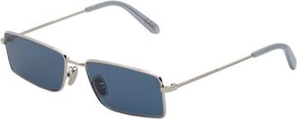 Retro Superfuture CHOPPER LIGHT BLUE 9K0 Mens Sunglasses Silver Size 55