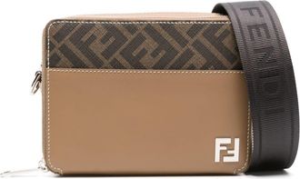 Fendi Camera Case Organizer Squared FF crossbody bag - men - Calf Leather - OS - Brown