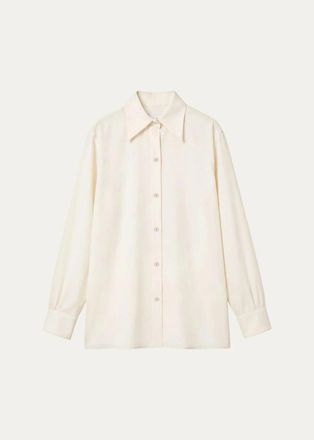Officine G&eacute;n&eacute;rale Loose-Fit Wool Twill Shirt