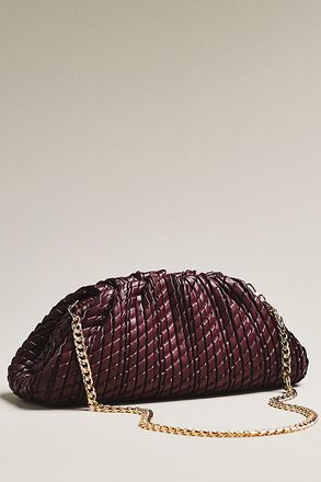 Urban Expression Oversized Woven Leather Clutch