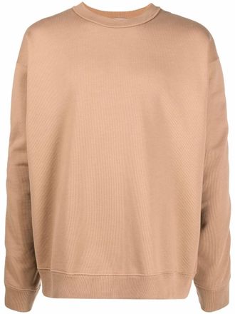 AMBUSH zip-panel logo sweatshirt - men - Cotton/Polyamide/Polyester - S - Neutrals