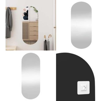 vidaXL Specchio da Parete 30x70 cm Vetro Ovale - Specchio per trucco - Specchio in vetro