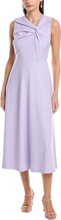 Anne Klein Twist Front A Line Modern Midi Dress