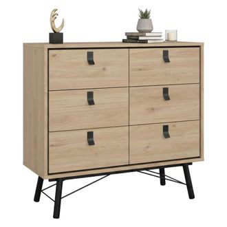 Dmora Dmora - Aparador Aurelie, Buf&eacute; De Sal&oacute;n, Aparador De Sal&oacute;n, Despensa De Cocina, 102x40 H95 Cm, Roble