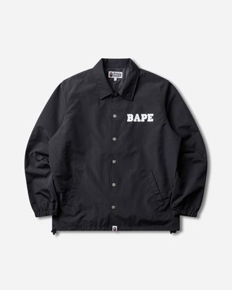 A Bathing Ape Men s College Coach Jacket Black