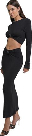 Mother of All Papper Ripple Crop T Shirt in Black at Nordstrom, Size X-Small