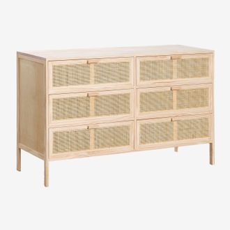 Sklum C&oacute;moda En Rat&aacute;n Y Madera Reyna Sklum