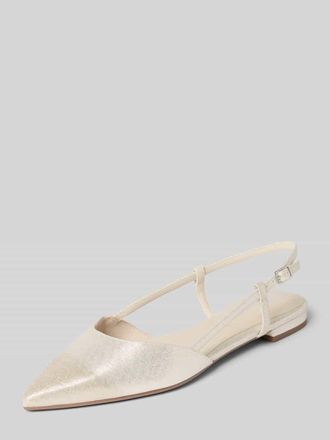 Tamaris Tamaris Schimmernde Ballerinas mit Riemen und Dornschlie&szlig;e in Silber, Gr&ouml;&szlig;e 37