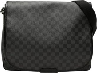 Louis Vuitton Pre-owned Daniel GM - Heren - Vintage Schoudertas - Grijs - ONE Size - Leer - Vintage