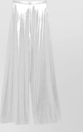 Norma Kamali high waist bias cut floor length trousers