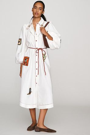 Alemais Westwood 100% Cotton Midi Shirtdress