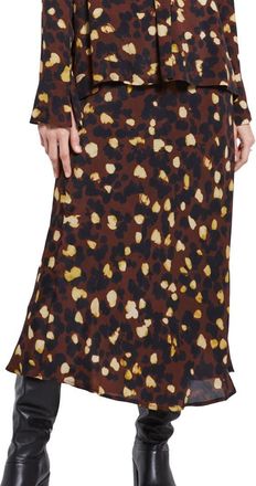 ottod'Ame Fluid Viscose Long Skirt in Brown at Nordstrom, Size 42 It