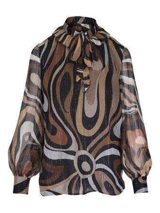 Pucci Marmo-print blouse - Brown